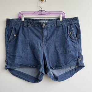 TORRID Women’s Cotton Denim Shorts With Rolled Cuff, Medium Wash- Size 20